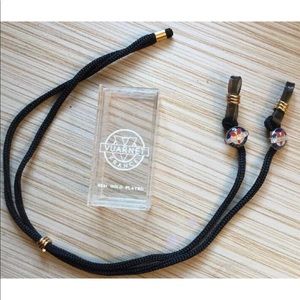 NOS VINTAGE VUARNET BLACK SUNGLASS READING CORDS